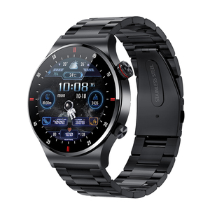 2025 Người Đàn Ông Smartwatch Thép Không Gỉ Thông Minh Bcelet Theo Dõi Sức Khỏe Bt Cuộc Gọi Không Thấm Nước 1.28 "Vòng Màn Hình NFC Thông Minh Đồng Hồ QW33 - Product Image 1