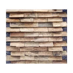 Panel de madera para pared Exterior, azulejo de mosaico para decoración de pared, <span class=keywords><strong>precio</strong></span> de fábrica - Product Image 1