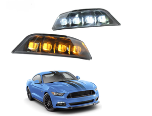 <span class=keywords><strong>Feux</strong></span> antibrouillard LED tricolores pour Ford <span class=keywords><strong>Mustang</strong></span> 2015-2017, pare-chocs avant, étanches, DRL, clignotants séquentiels - Product Image 2