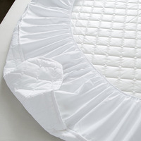 Ensemble de draps de lit d'hôtel en gros, housse de lit rafraîchissante et imperméable, protège-matelas, chambre à coucher, ensemble de draps de lit blancs en gros pour lit Queen