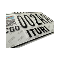 Plaques d'immatriculation de moto en aluminium personnalisées avec finition brillante et 1mm d'épaisseur taille 22*16 populaire au Congo pour la décoration