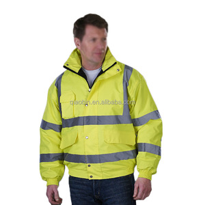 Jaket Kerja Keselamatan Reflektif Anti Angin Resleting Depan Warna Oranye/Biru Tua/Hijau ANSI Kelas 2 Grosir, Dapat Disesuaikan - Product Image 4