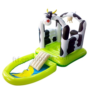 Piscine <span class=keywords><strong>gonflable</strong></span> <span class=keywords><strong>pour</strong></span> enfants WATERHAN en PVC, toboggans aquatiques, épaisseur 5 mm, garantie 1 an, forme rectangulaire/ronde, 3,4 kg - Product Image 1