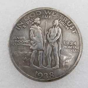 복제 1922 원형 평화 실버 달러 실버 도금 황동 골동품 동전 주조 기술 - Product Image 5