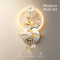 Vente directe d'usine de tableaux muraux de cerfs de luxe et artistiques pour la décoration d'entrée de salon, au design haut de gamme