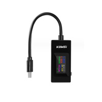 Probador Tipo-C KWS-066C, Probador de Corriente y Voltaje USB con Pantalla a Color, Probador Bidireccional