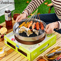 Nouveauté Barbecue portatif d'extérieur, grilles instantanées, ensembles de barbecue jetables pour fête