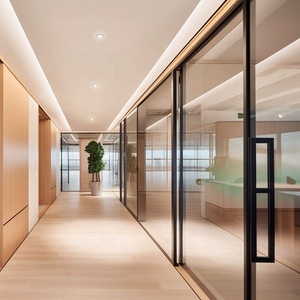 Tùy Chỉnh Chống Trộm Đạn Bằng Chứng Hiên Nhà Tempered Glass Đôi Tráng Men Nhà Nhôm Thép Không Gỉ Ngang Nhôm Cửa Sổ - Product Image 2