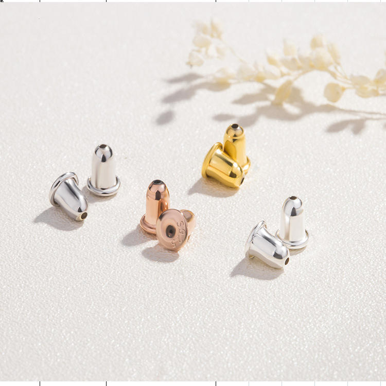 925 Sterling Silver Earring Back Bullet Stopper Studs Ear Plug for DIY  Jewelry Ear Pin Making Accessories Supplies - Main Image