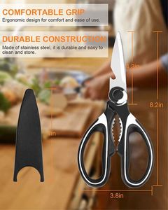 Ciseaux de cuisine robustes, cisailles de cuisine de qualité supérieure, ciseaux à volaille, compatibles lave-vaisselle, pour viande et aliments - Product Image 3