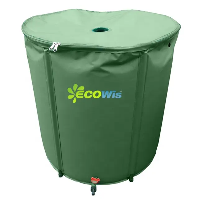 500L Collapsible Rain Barrel Portable Water Tank PVC Collapsible Water Container Bag Butt Folding Plastic Water Tank Bucket