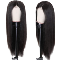 Perruque brésilienne HD transparente marron chocolat en gros, 13x4 sans colle, densité 210%, cheveux humains vierges alignés sur les cuticules, longue longueur