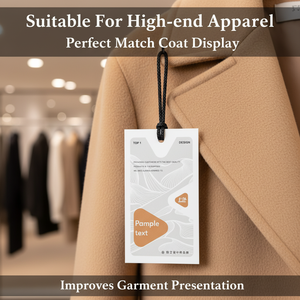 Custom Logo Eco-Friendly Waterproof Embossed <b>Gold</b> Foil Printed Hang Tag for Bags Garments Shoes with <b>String</b> - Product Image 4