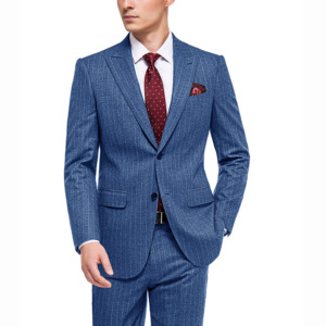 <span class=keywords><strong>Veste</strong></span> de <span class=keywords><strong>costume</strong></span> <span class=keywords><strong>homme</strong></span> de qualité supérieure, vert olive, à fines rayures, revers cranté, mélange de laine, 2 pièces - Product Image 5