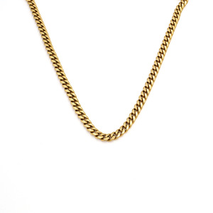 Fashion Layered Necklaces Gold Plated Cuban Chain Snake Bone Design Unisex Jewelry 18K Vacuum Plating Minimalist Style - Product Image 5