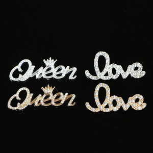 <span class=keywords><strong>Collezione</strong></span> di Accessori Fai-da-Te per Gioielli con Alfabeto, Accessori per Cover Telefono, Materiali con Strass a Forma di Corona e Cuore - Product Image 3