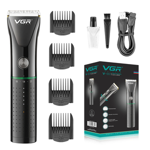 VGR-<span class=keywords><strong>V</strong></span>-661 de Metal ajustable para hombre, recortador de barba profesional recargable, eléctrico, inalámbrico, para peluquero - Product Image 1