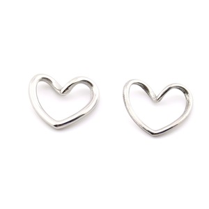 จี้รูปหัวใจสแตนเลสขนาดกลางผิวเรียบสำหรับทำเครื่องประดับ DIY - Product Image 2