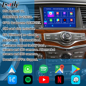 Lsailt Android 13 video đa phương tiện giao diện bao gồm không dây Carplay, Android tự động <span class=keywords><strong>Google</strong></span> bản đồ cho qx80 2014-2018 Infiniti - Product Image 6