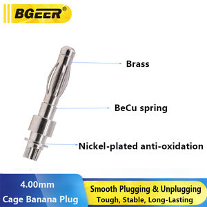 4.0mm ランタンバナナプラグ - メタルオスバナナヘッド純銅ピン、テストソケットメスコネクタアクセサリーターミナル用 - Product Image 4