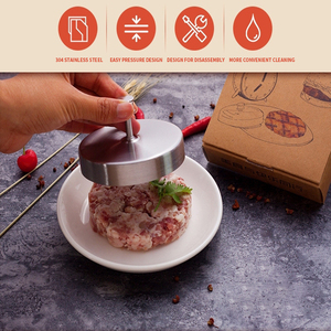 Bricolage outil <span class=keywords><strong>de</strong></span> cuisine 304 acier inoxydable boule <span class=keywords><strong>de</strong></span> riz <span class=keywords><strong>Sandwich</strong></span> Omelette moule & Burger Patty Maker toutes saisons manuel Hamburger presse - Product Image 3