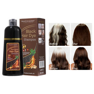 Mejor Tinte Permanente Herbal para el <span class=keywords><strong>Cabello</strong></span> 3 en 1 con Fragancia a Jengibre y Ginseng, Champú para Teñir el <span class=keywords><strong>Cabello</strong></span> <span class=keywords><strong>de</strong></span> Negro y Castaño Oscuro - Product Image 3