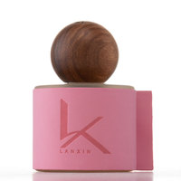 50ml 100ml rond en cuir vide Reed diffuseur bouteille arôme huile verre bouteilles de parfum avec bâtons Reed diffuseur boule de bois