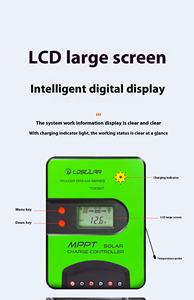 12V24V15AハイブリッドMPPTソーラー充電コントローラポータブルインバーターポンプシステム12V190W 24V390W - Product Image 6