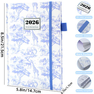 Calendario Manual de eficiencia en inglés 2026, planificador de cuero, calendario encuadernado, libro de Plan semanal, encuadernación térmica A5 - Product Image 2