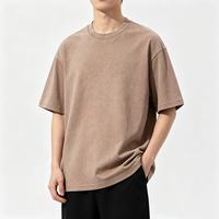 T-shirt unisexe oversize en coton lavé style vintage, coupe ample, pour homme ou femme, streetwear, vente en gros, OEM