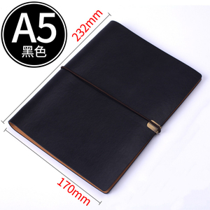 Großhandel Business-Leder-Notizbuch A5 Reisetagebuch 6-Ring-Bindung Buch mit individuellem Logo Abnehmbarer Riemen Besprechungsprotokollbuch - Product Image 6