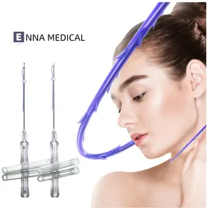 ENNA pdo thread molding for nose lift perpendicular pdo thread 21g lift cog thread 3d L Needle 21g 60mm Lifting De Hilo