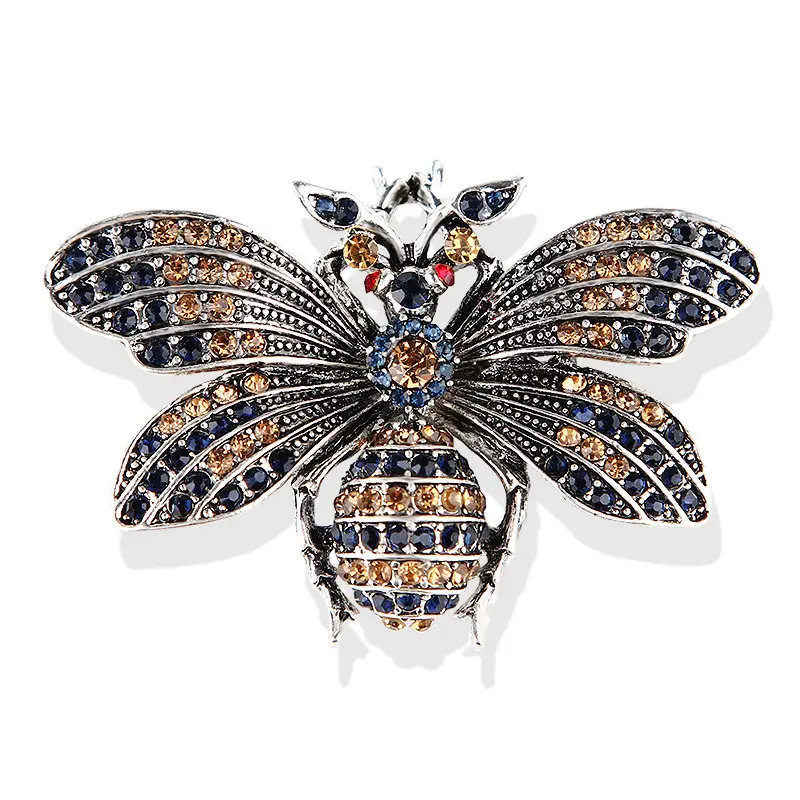 LH4793 Vintage insect brooches Fashion brooch pin zinc alloy Rhinestones brooch jewelry