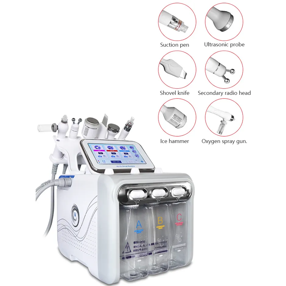 6 in 1 oxyge Facial Cleaner diamond dermabrasion machine Oxygen Facial Machine for Pore Blackhead Clean Salone Spa Use