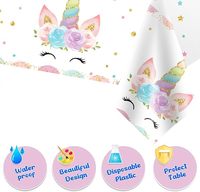 Nappe de fête licornes lumières magiques nappe anniversaire bébé douche fête décoration fournitures pour enfants filles