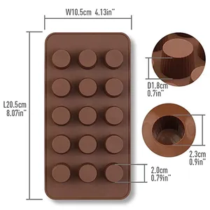 <b>Baking</b> Rectangle Accessories for Soap Peanut Butter Jello Cordial Fat Bombs Kitchen Tools <b>Silicone</b> Mini Cup Molds - Product Image 3