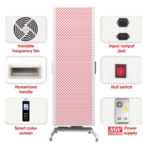 AQSHE Panneau LED <span class=keywords><strong>de</strong></span> luminothérapie à lumière rouge à double <span class=keywords><strong>puce</strong></span>, portable, mini, à <span class=keywords><strong>bouton</strong></span> tactile, 3000W, 6 longueurs d'onde, 300W, <span class=keywords><strong>de</strong></span> bureau, pour <span class=keywords><strong>lit</strong></span> <span class=keywords><strong>de</strong></span> sauna - Product Image 5