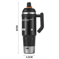 Gourde Sportive Isotherme en Acier Inoxydable 40oz avec Double Couvercle (Paille et Bec Verseur), Poignée Ergonomique, Anti-fuite pour la Salle de Sport, les Activités de Plein Air et les Voyages – Chaud/Froid