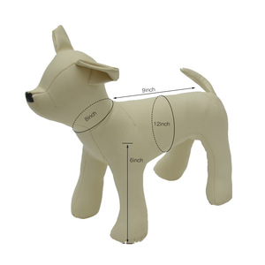 1 pièce Mannequins en cuir PU, 3 tailles, modèles de chiens en position debout, pour présentation en animalerie - Product Image 6