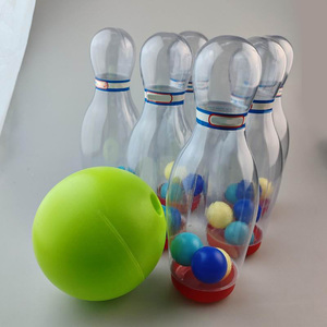 Juego de <span class=keywords><strong>Bolos</strong></span> Transparente de 24 cm con 6 Pinos y Bola de 10 cm, Personalizable <span class=keywords><strong>para</strong></span> Niños, Regalo, Juguete, Relleno de <span class=keywords><strong>Dulces</strong></span>, Promocional, Interior/Exterior - Product Image 3