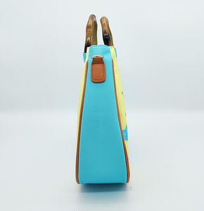 Bolso <span class=keywords><strong>de</strong></span> mano con estampado <span class=keywords><strong>de</strong></span> famoso diseño para mujer, <span class=keywords><strong>bolsa</strong></span> <span class=keywords><strong>de</strong></span> mano con asa <span class=keywords><strong>de</strong></span> madera redonda para chicas, bandolera <span class=keywords><strong>de</strong></span> hombro - Product Image 4