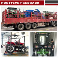 Tracteur agricole à roues 4x4 Indomitable 80 CV avec cabine climatisée, système hydraulique robuste, levage haute performance et démarreur électrique