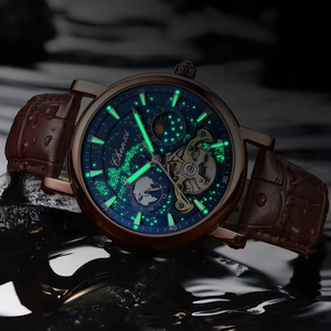 <span class=keywords><strong>Reloj</strong></span> Mecánico Automático CHENXI 8872 para Hombre, Esfera con Diseño de Cielo Estrellado, Fase Lunar y Visualización de la Tierra, <span class=keywords><strong>Reloj</strong></span> de Pulsera de Lujo Resistente al Agua - Product Image 3