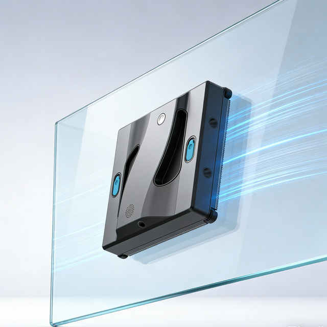 Square Window Cleaning Robot Spray Function 5000Pa Suction High Power Electric Window Glass Cleaner Wiper Remote Control