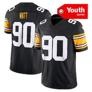Jóvenes y niños Pittsburgh City #90 Watt #43 Polamalu 4 # Metcalf 8 # Rodgers America Cosido Camisetas de fútbol de alta calidad - Product Image 5