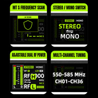 Système de monitoring intra-auriculaire sans fil professionnel UHF Voxfull GP921 stéréo/mono IEM avec balayage automatique et double antenne pour scène en direct