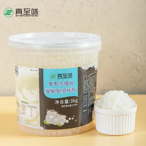 Chất Lượng Cao Có Hương Vị Trái Cây Nhãn Hiệu Riêng Popping Boba Ngọc Trai Trà Bong Bóng Thành Phần Bột Sắn Bóng Táo Sữa Chua Bùng Vỡ Boba