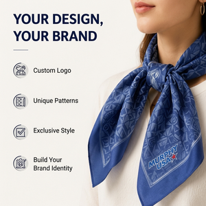 Custom Cotton <b>Square</b> <b>Scarf</b> Bandana Personalized Logo Printing OEM ODM Low MOQ Fashion Head <b>Scarf</b> for Women Men - Product Image 5
