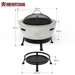 Cuenco <span class=keywords><strong>de</strong></span> óxido <span class=keywords><strong>de</strong></span> magnesio personalizado <span class=keywords><strong>para</strong></span> exteriores, calentador <span class=keywords><strong>de</strong></span> Patio, soldador <span class=keywords><strong>de</strong></span> hormigón portátil con parrilla <span class=keywords><strong>de</strong></span> barbacoa y marco inferior - Product Image 5