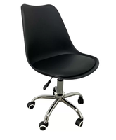 Chaise de bureau pivotante contemporaine avec fonction de glissement électrique et inclinaison, ensemble de bureau en plastique pour ordinateur, idéal pour le bureau, la salle à manger, l'appartement